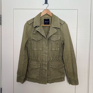 Madewell Jacket Womens Sz S Olive Green Outbound Utility Safari Military Canvas